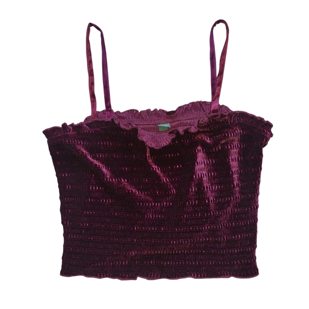 Wild Fable Velvet Tube Top with Straps Purple Grape color size medium